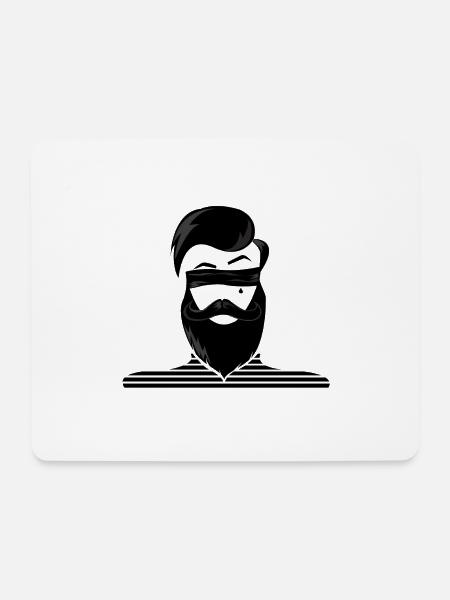 Bearded Man Mann mit Bart Seemann - Mousepad (Querformat) - Weiß