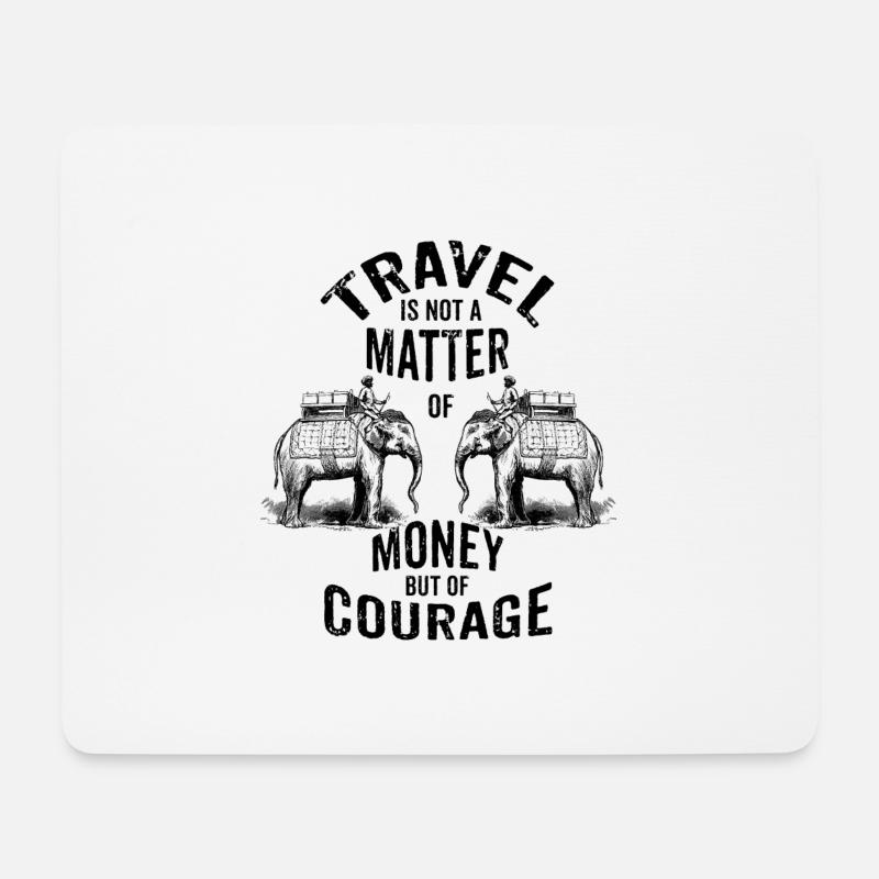 Vintage Travel - Mousepad (Querformat) - Weiß