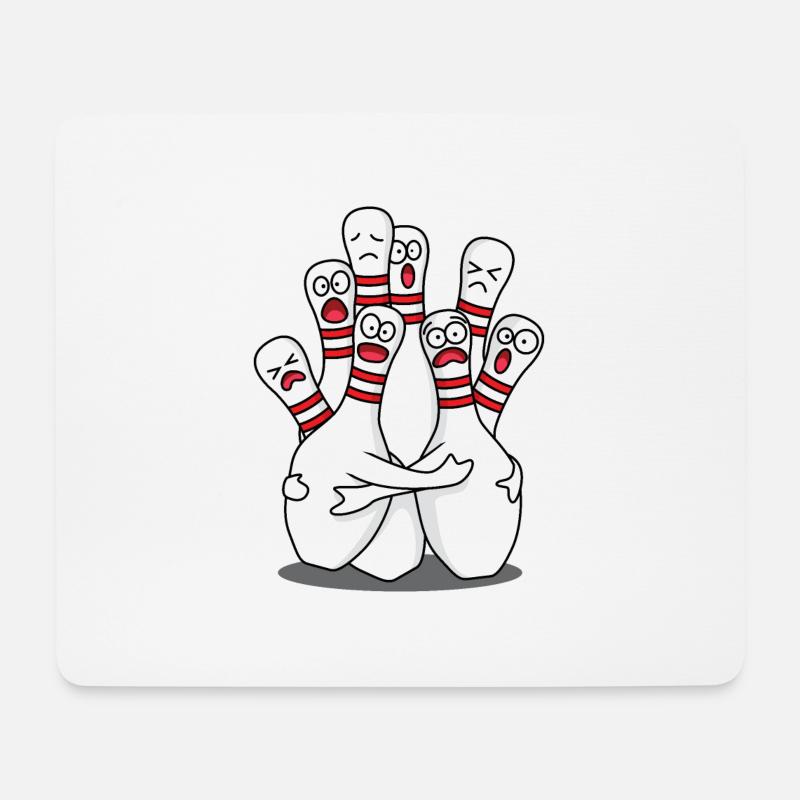 Kegeln Bowling - Mousepad (Querformat) - Weiß