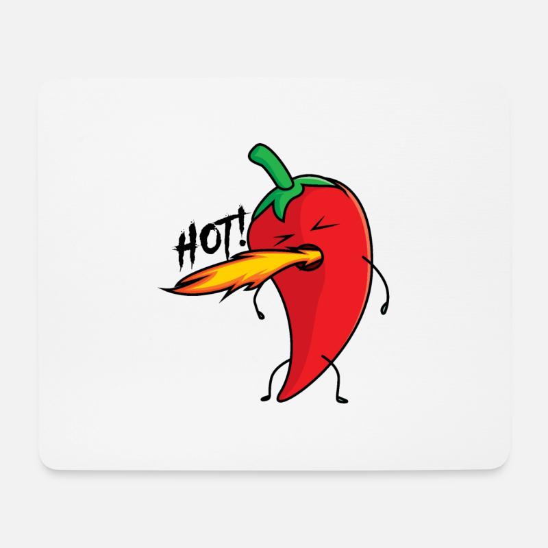 Chilli hot - Mousepad (Querformat) - Weiß