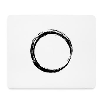 Kreis Symbol Design Schwarz - Mousepad (Querformat) - Weiß - Vorne