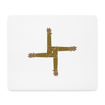 Idée cadeau de symboles celtiques de St. Brigid Cross - Tapis de souris (format paysage) - blanc - Devant