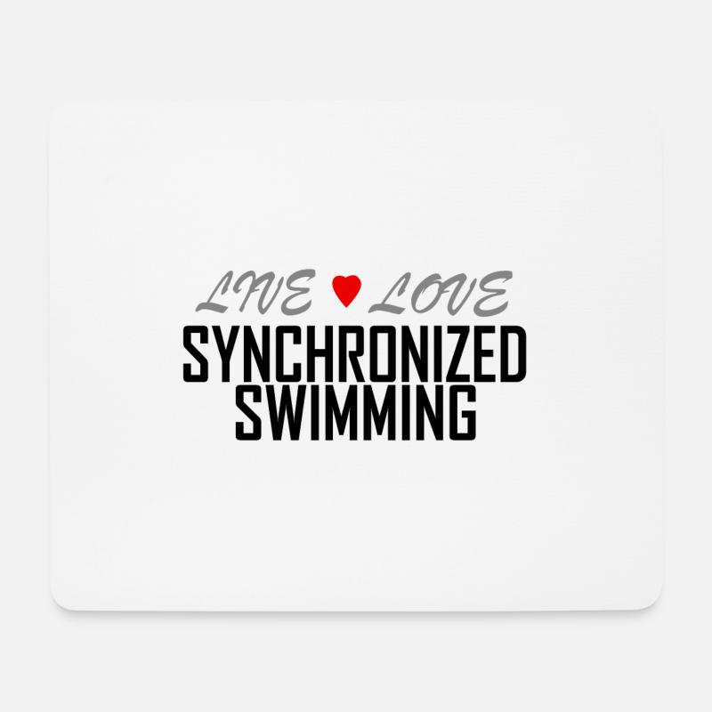 Live Love synchronized swimming - Mouse Pad (horizontal) - white
