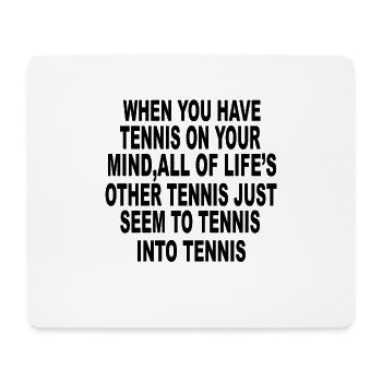 Tennis - Mouse Pad (horizontal) - white - Front