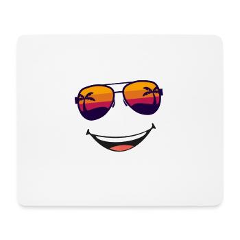 Lunettes de soleil - Tapis de souris (format paysage) - blanc - Devant