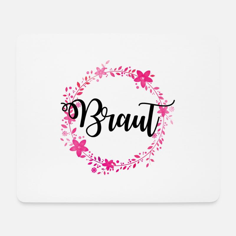 braut kranz - Mousepad (Querformat) - Weiß