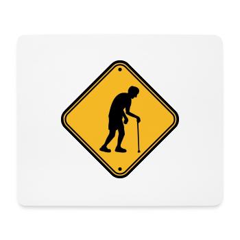 Achtung Altenheim Schild - Mousepad (Querformat) - Weiß - Vorne