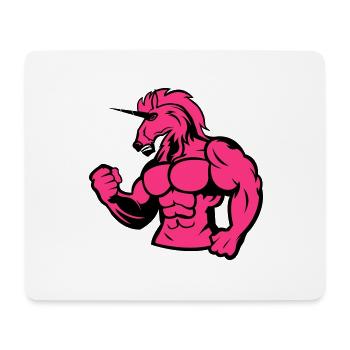 strong_unicorn_002 - Mousepad (Querformat) - Weiß - Vorne