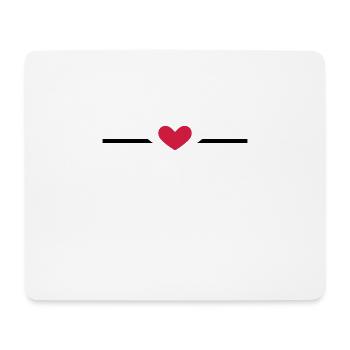 Coeur de ligne - Tapis de souris (format paysage) - blanc - Devant