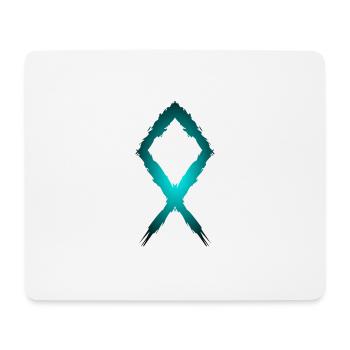 Othila rune symbol - Mouse Pad (horizontal) - white - Front