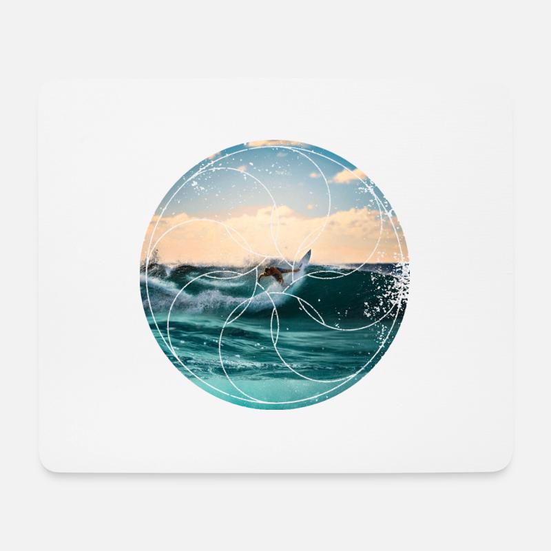 Surfer - Mousepad (Querformat) - Weiß