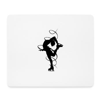Patinage artistique | Cadeau de danse sur glace de patineur artistique - Tapis de souris (format paysage) - blanc - Devant