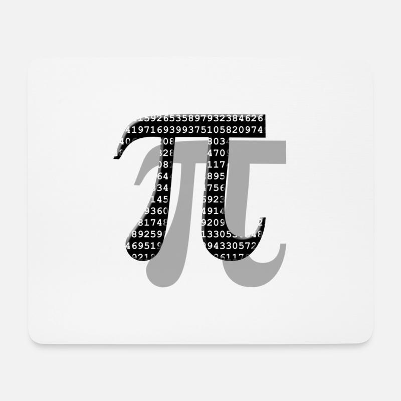 Pi-Nummer - Math - Mousepad (Querformat) - Weiß