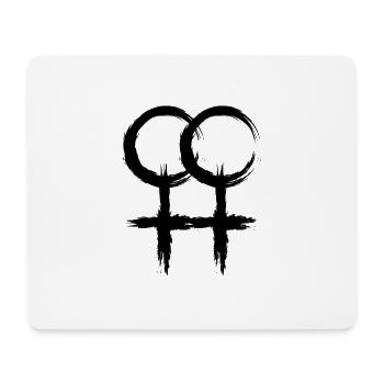 Doppeltes Venussymbol - Mousepad (Querformat) - Weiß - Vorne