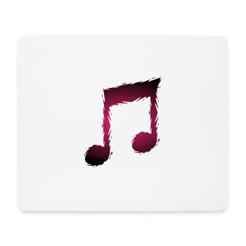 Note de musique musicale - Tapis de souris (format paysage) - blanc - Devant