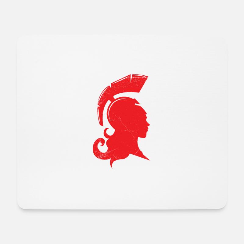 Griechische Mythologie Athena Silhouette Geschenk - Mousepad (Querformat) - Weiß