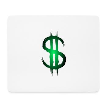 Signe dollar dollar argent symbole - Tapis de souris (format paysage) - blanc - Devant