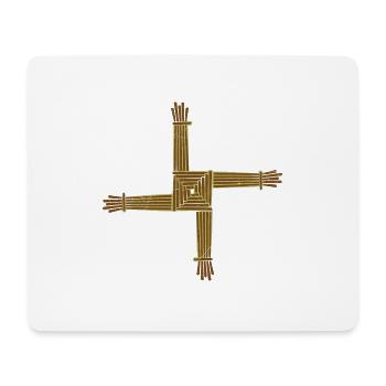 Idée de cadeau de symboles celtiques de St. Brigid Cross - Tapis de souris (format paysage) - blanc - Devant