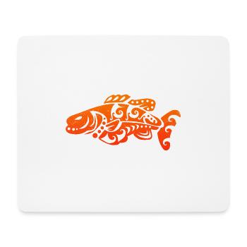 Idée de cadeau d'organes de tatouage tribal de poisson maori - Tapis de souris (format paysage) - blanc - Devant