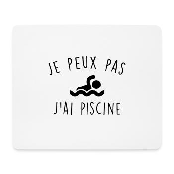 Je peux pas j'ai piscine - Tapis de souris (format paysage) - blanc - Devant