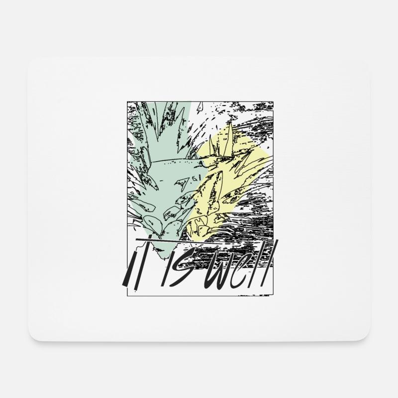 Annanas - it is well - Mousepad (Querformat) - Weiß