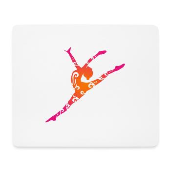 Maori Gymnastik Mädchen Sprung Tribal Tattoo Gift - Mousepad (Querformat) - Weiß - Vorne