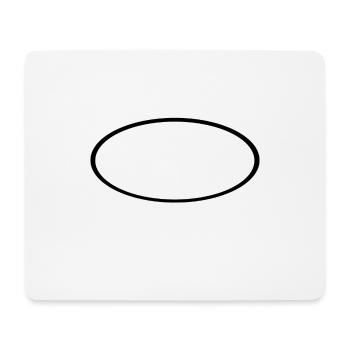 Schwarzes Oval - Mousepad (Querformat) - Weiß - Vorne