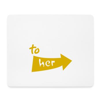 Born to love her - Mouse Pad (horizontal) - white - Front