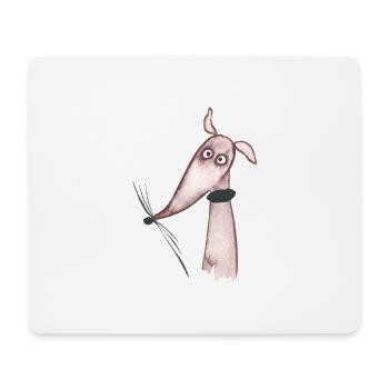 Greyhound red fawn - Mouse Pad (horizontal) - white - Front