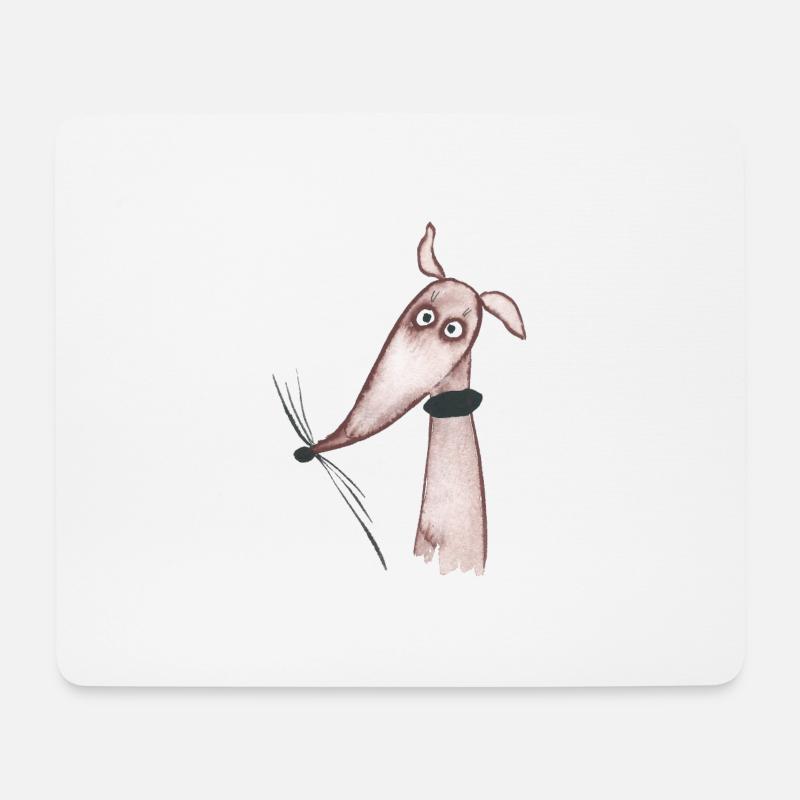 Windhund rot fawn - Mousepad (Querformat) - Weiß