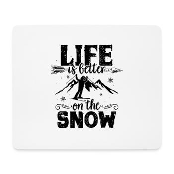 Geschenke für Skifahrer | Ski Skifahren Apres Ski - Mousepad (Querformat) - Weiß - Vorne