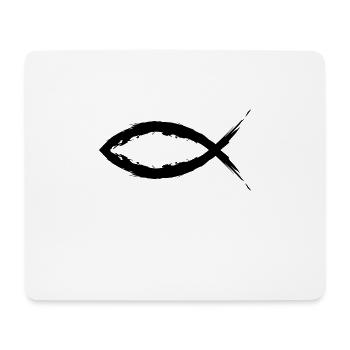 Fish Christianity Symbol Religion Church - Mouse Pad (horizontal) - white - Front