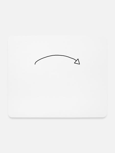 Gebogener Pfeil Deko - Mousepad (Querformat) - Weiß