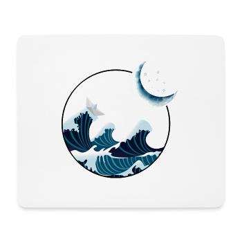Papierboot im Sturm - Mousepad (Querformat) - Weiß - Vorne
