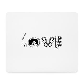 Taucher | Tauchen Tauchsport Tauchschein Geschenke - Mousepad (Querformat) - Weiß - Vorne