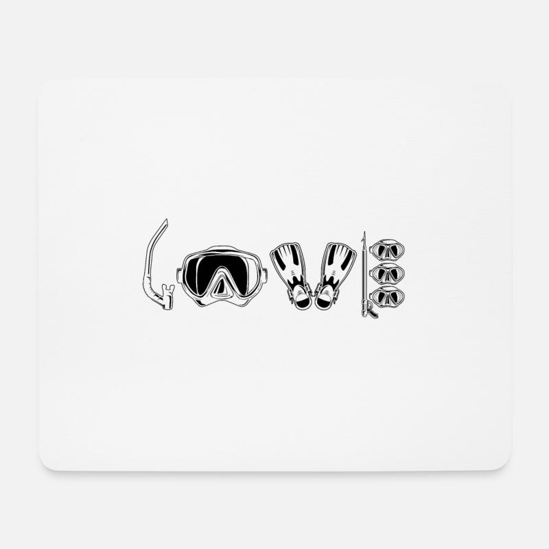 Taucher | Tauchen Tauchsport Tauchschein Geschenke - Mousepad (Querformat) - Weiß