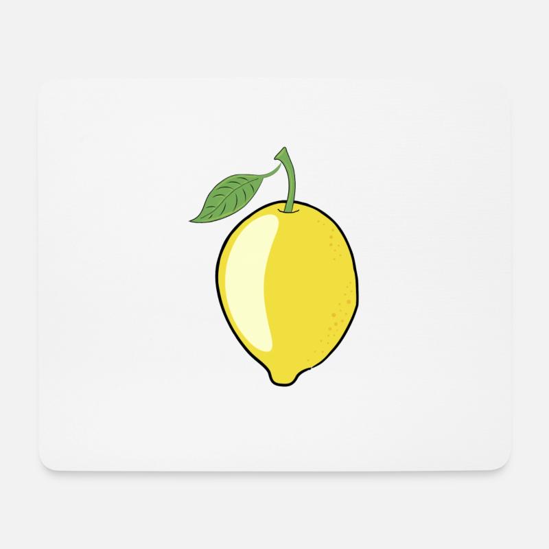 Zitrone Limone Frucht vom Zitronenbaum - Mousepad (Querformat) - Weiß