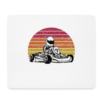 Go Kart vintage logo - Mouse Pad (horizontal) - white - Front