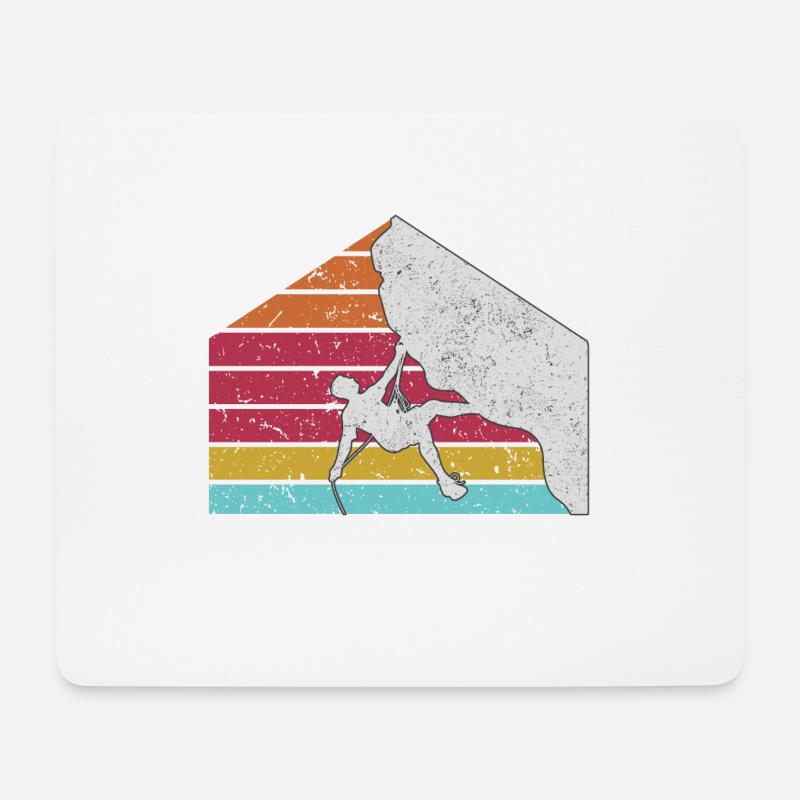 Rock Climbing Raute - Mousepad (Querformat) - Weiß