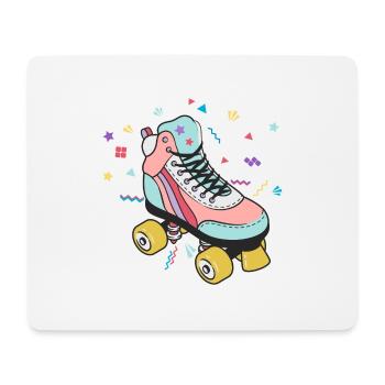 Rollschuhe Roller Skates Retro Vintage - Mousepad (Querformat) - Weiß - Vorne
