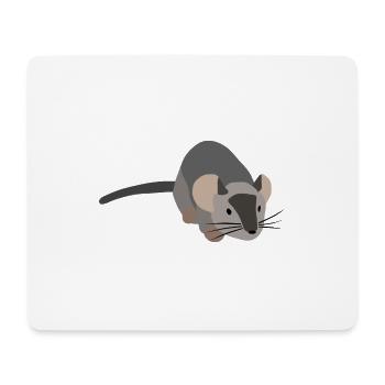 Gray mouse - Mouse Pad (horizontal) - white - Front