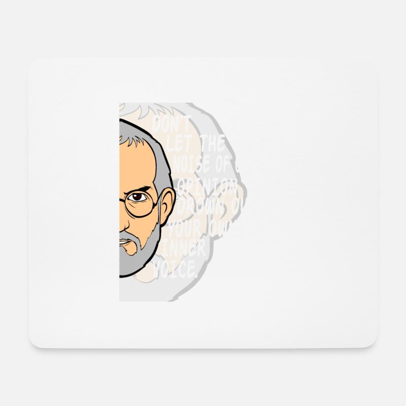 Halbes Gesicht "Lassen Sie die Geräusche anderer - Mousepad (Querformat) - Weiß