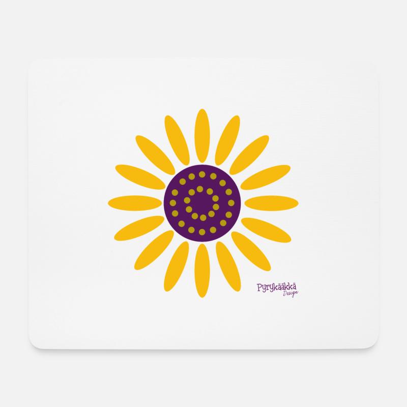 Sonnenblume - Mousepad (Querformat) - Weiß