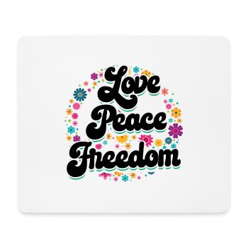 Hippie | Paix Paix Liberté Les hippies Cadeaux - Tapis de souris (format paysage) - blanc - Devant