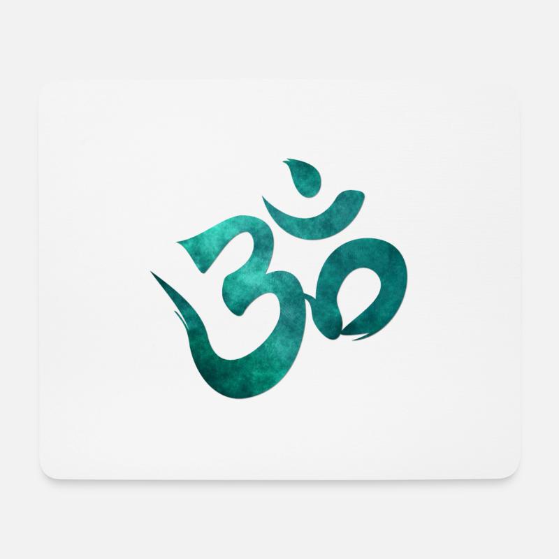 Om sign - Mouse Pad (horizontal) - white