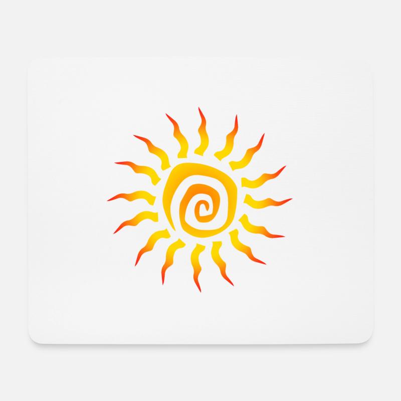 Symbol Spirale Sonne Geschenkidee - Mousepad (Querformat) - Weiß