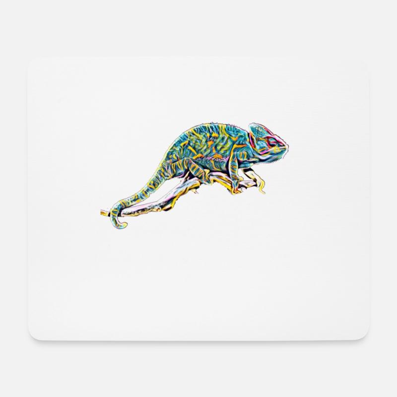 chameleon - Mouse Pad (horizontal) - white