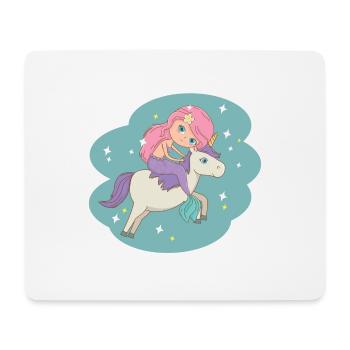 Einorn Meerjungfrau - Mousepad (Querformat) - Weiß - Vorne