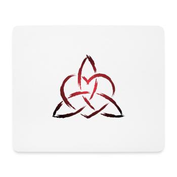 Triquetra Keltisches Herz Knoten Symbol - Mousepad (Querformat) - Weiß - Vorne