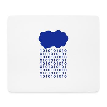 Bit rain cloud computer scientist - Mouse Pad (horizontal) - white - Front